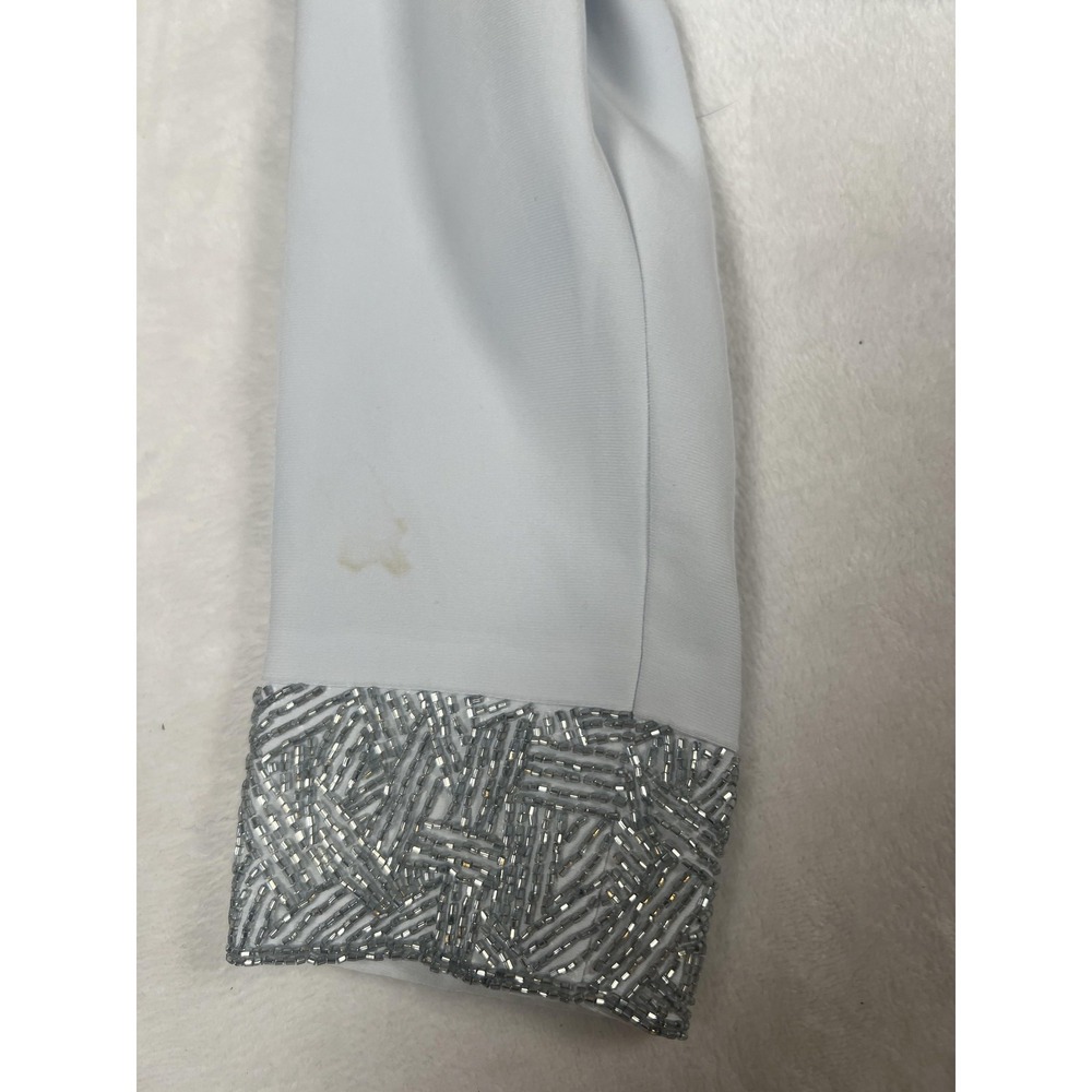 Montage Collection Dress Set Womens 10 Silver Beaded Jacket Formal Evening Gown‎ - Picture 9 of 16